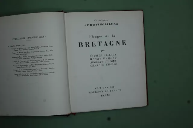 ‎Visages de la Bretagne, horizons de france, dessins M. Meheux; 1946 3