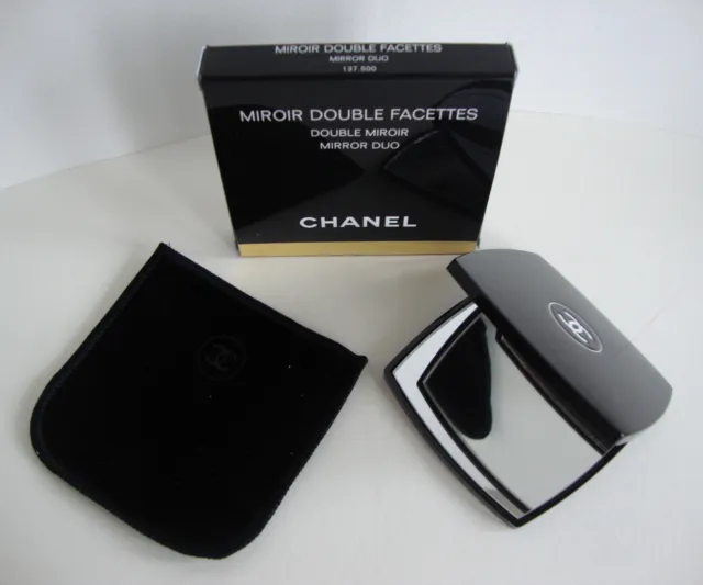 CHANEL COMPACT MIRROR Double Facettes Miroir Duo Black BNIB £ -  PicClick UK