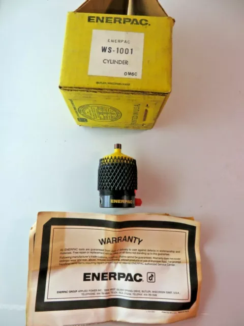 ENERPAC WS-1001 Hydraulic Work Support Spring Cylinder Threaded Body NOS