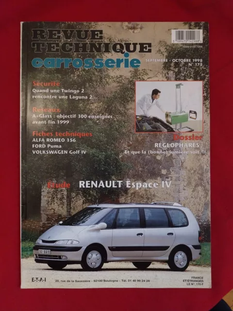 Revue Technique carrosserie Renault Espace 4 IV 2.0 V6 3.0 Auto 2.2 Dt Dep 1996