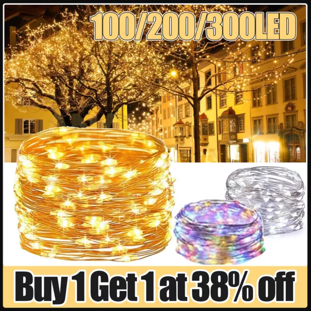 LED Solar String Light Waterproof Copper Wire Fairy Lights Outdoor Garden Decor