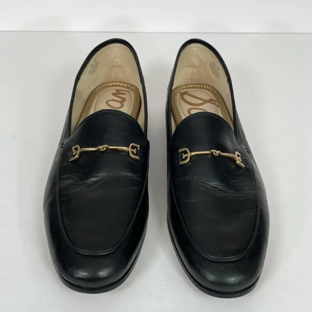 Sam Edelman Loraine Loafers Womens Size 11.5 Black Leather Slip-On Shoes