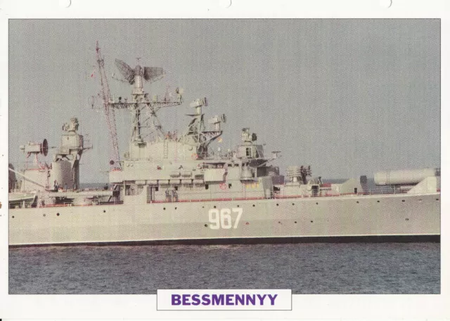 Navires De Guerre - Fregate Bessmennyy - Russie - 1978 Fiche / Feuille Classeur