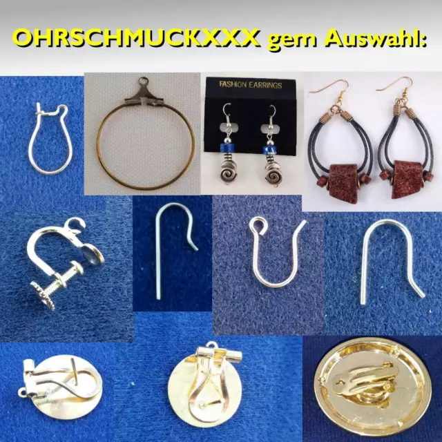 Ohrschmuck Ohrhaken Creolen Fischhaken Anhänger Ohr Stecker Stife gem Auswahl