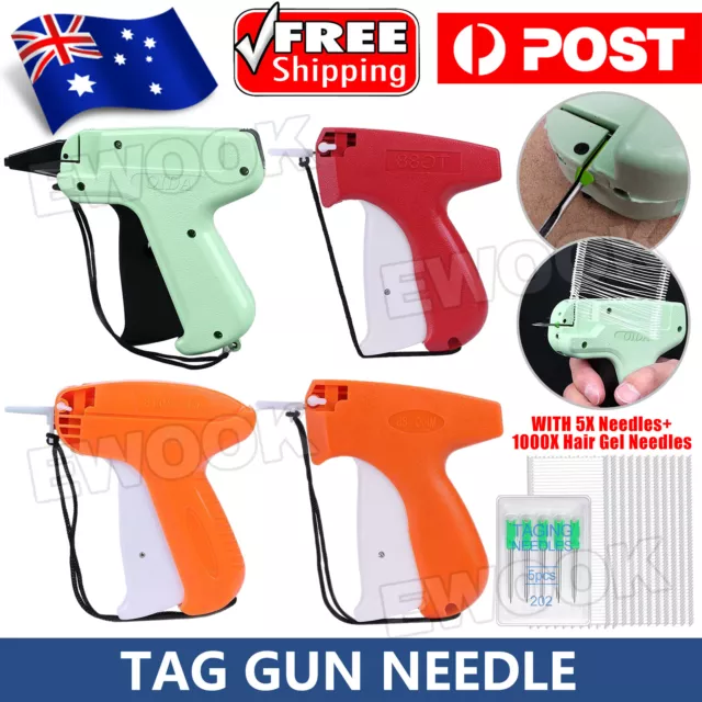 Clothes Garment Price Label Tagging Tags Gun Machine+1000 Glue Needles+5 Needles