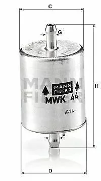 Original Mann-Filter Kraftstofffilter Kraftstoff Filter Bmw Mwk 44