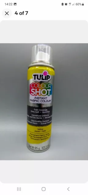 2x Tulip Colour Shot Fabric Spray Paint 3oz 103.5ml Neon Green
