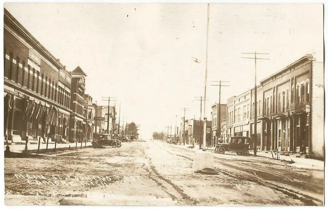 Edmore Michigan MI ~ Main Street Looking North ~ Kruxo RPPC Real Photo c.1909