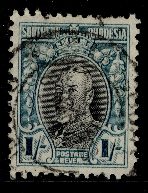 SOUTHERN RHODESIA GV SG23a, 1s black & greenish blue, FINE USED Cat £50 PERF 11½