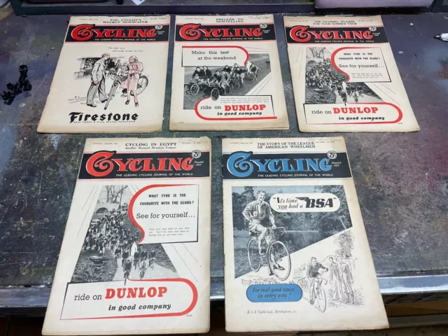 VINTAGE 1937 CYCLING MAGAZINES x5