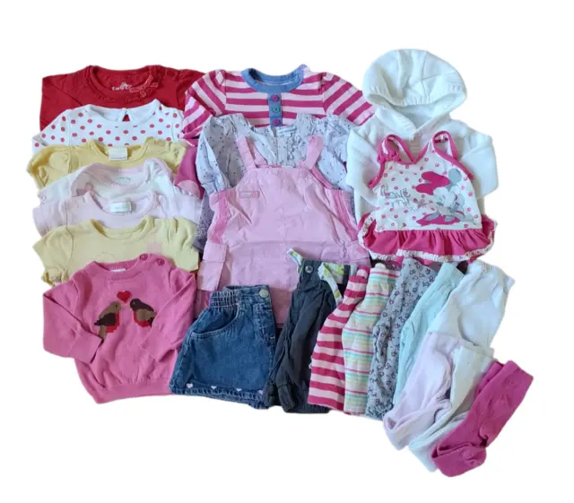 Pacchetto di abbigliamento grande bambine età 0-3 mesi leggings abiti gonne