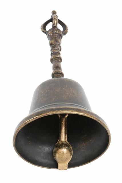 Campana de tabla 20cm latón corona estilo antiguo (c) 2