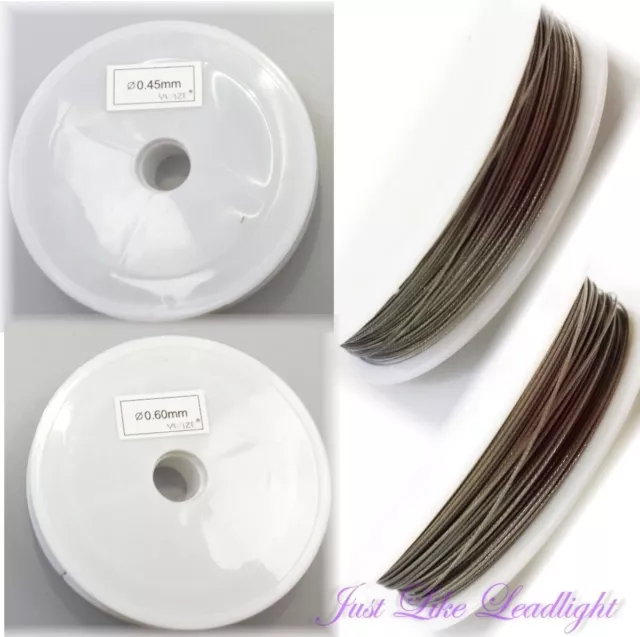 Tiger Tail Beading Wire 0.35mm-0.45-0.6mm-0.80mm silver crystal suncatcher craft