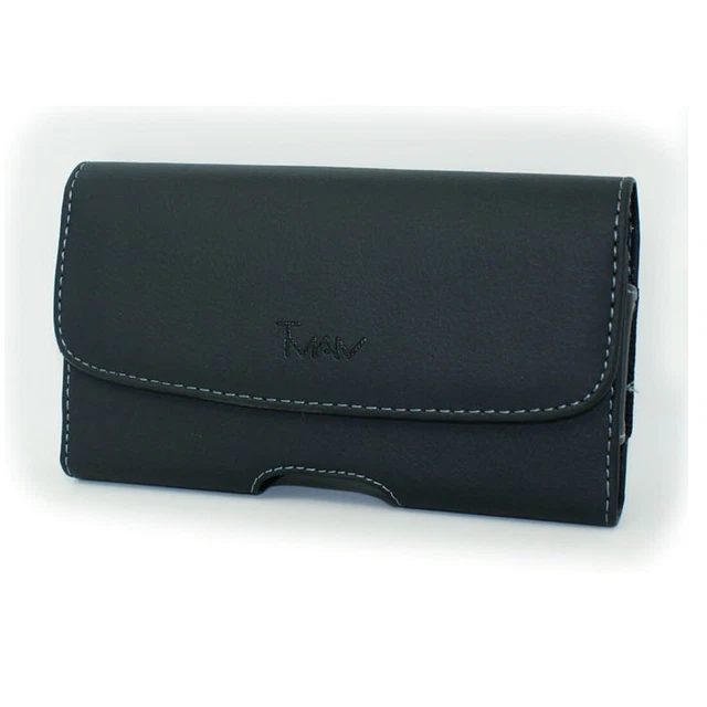 Horizontal Leather Case Belt Loops & Clip Pouch Holster 4.65 x 2.44 x 0.49 inch