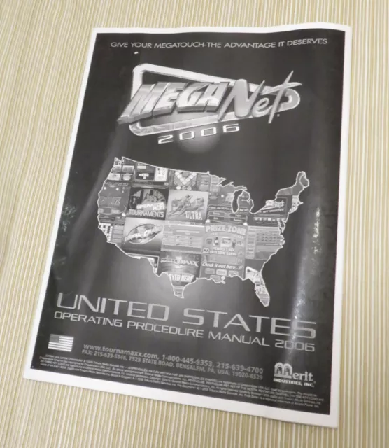 Merit Industries Mega Net 2006 US manual, megatouch, #PM0434-06