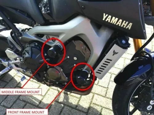 Yamaha MT-09 2014-2016 Tamponi Paramotore Anteriore+ Mezzo Telaio Bobine Tappo