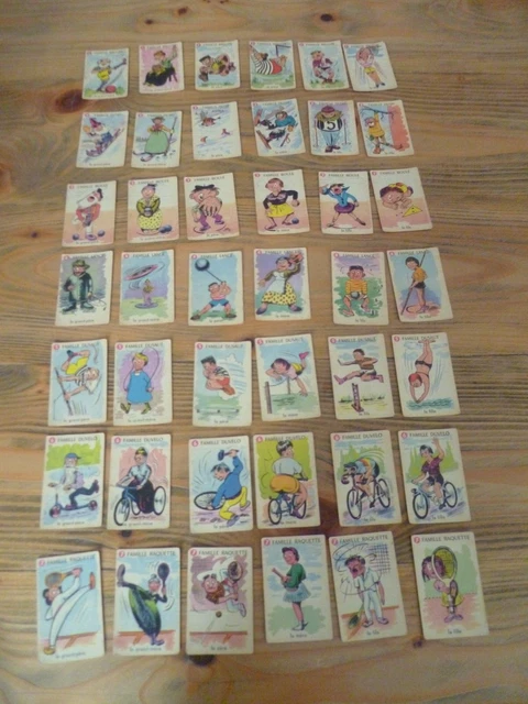 jeu de cartes de sept familles ancien theme sport