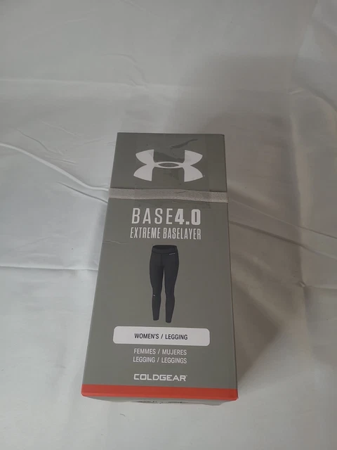 Under Armour 1343323001LG Base 4.0 Womens L Black Baselayer Leggings Pants