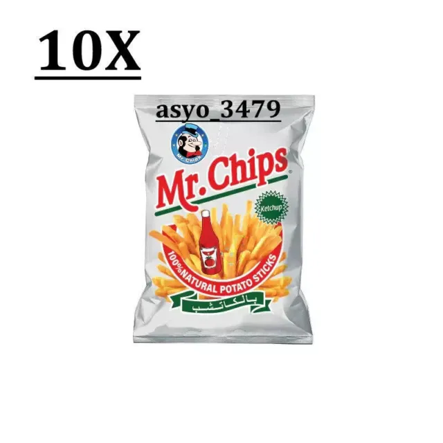 10 bastoncini di patate Mr Chips gusto ketchup 35 grammi / مستر شيبس...