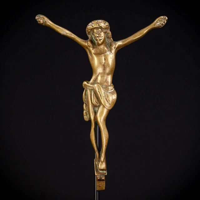 Corpus Christi Sculpture | Jesus Christ French Bronze Statue | Antique 1600s _