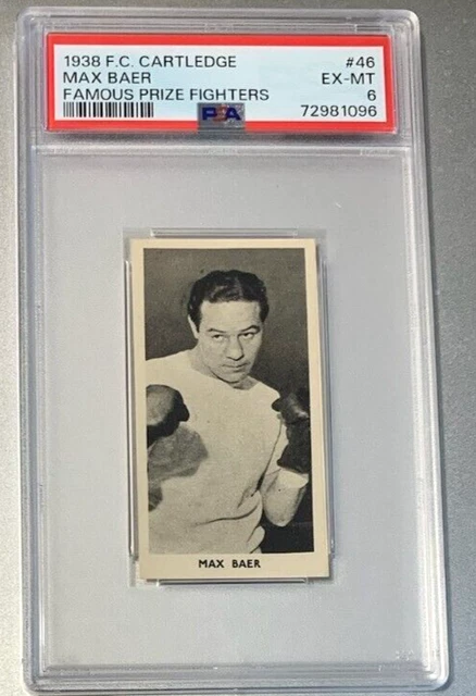 1938 F.C. Cartledge Famous Prize Fighters #46 Max Baer PSA 6 Centered 1938 F.C. Cartledge Famous Prize Fighters #46 Max Baer PSA 6 Centered