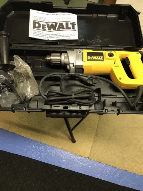 Dewalt Dw140 Heavy Duty 1/2" End Handle Drill With Case-Excellent