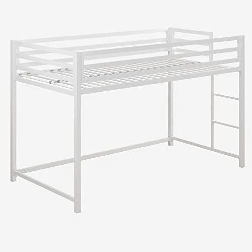 Cama loft junior de metal DHP millas doble blanca cama loft junior