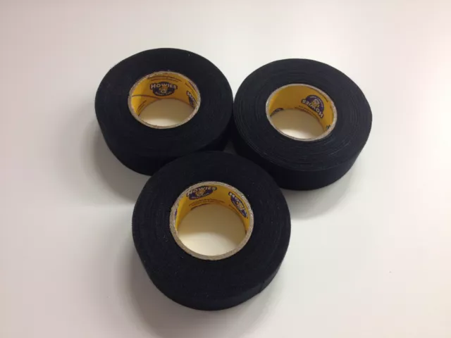 Black Hockey Tape - 1x24 Yards - 3 Rolls of Black Howie's Hockey Tape 2