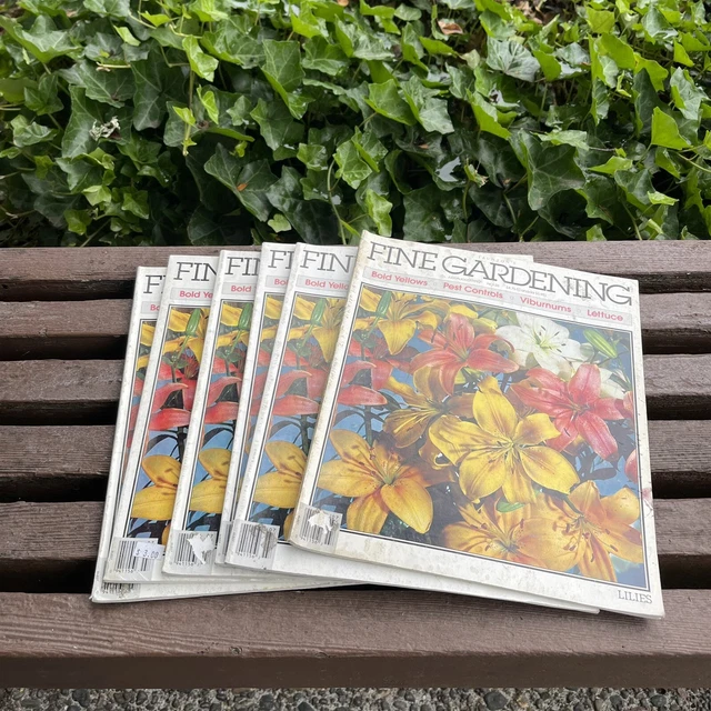 Lot of 6 Fine Gardening Magazines from July/August 1992