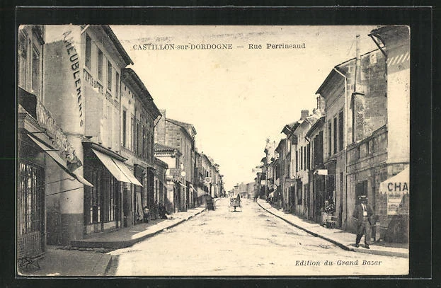 CPA Castillon-sur-Dordogne, Rue Perrineaud
