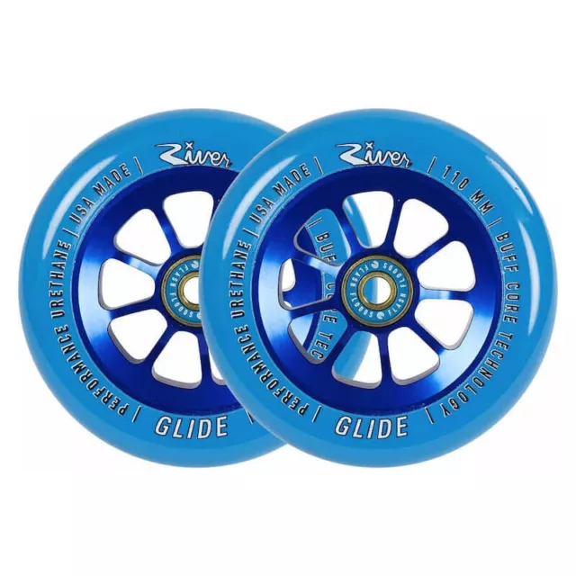 River Naturals Glide Pro Scooter Wheels 110mm - Saphire - Pair