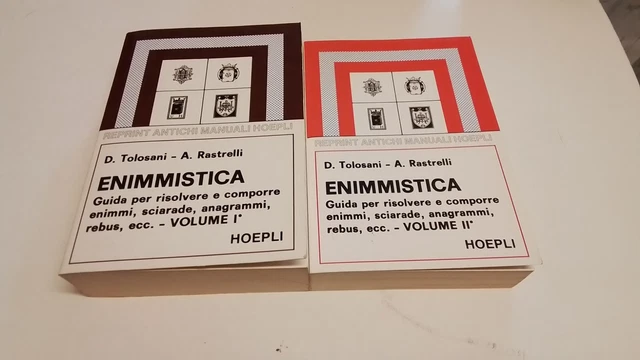 ENIMMISTICA Tolosani/ Rastrelli Hoepli 1988, Anastatica, 2f25 ENIMMISTICA Tolosani/ Rastrelli Hoepli 1988, Anastatica, 2f25