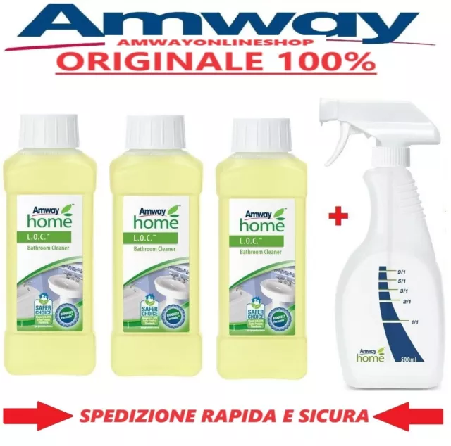 3 Amway L.O.C. LOC Detergente per il Bagno  500ml piastrelle sanitari lavabo  .