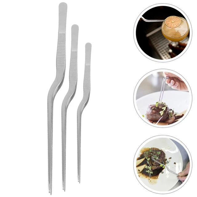 3 Pcs Face Tweezers Stainless Steel Tweezers Cake Decorating Tools Hair
