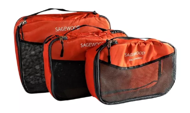 Sagewood Bag Company, Set of 3 Travel Packing Cubes, Organizers, Pouches