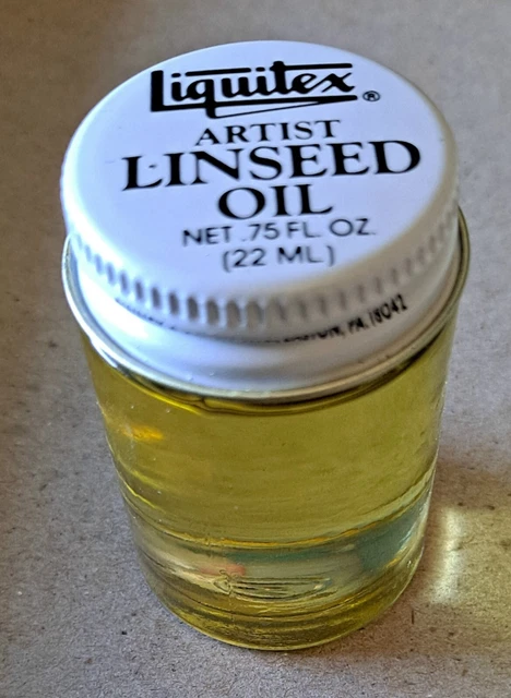 Vintage Liquitex Artist Linseed Oil NOS Unused 75 FL OZ (22 ML)