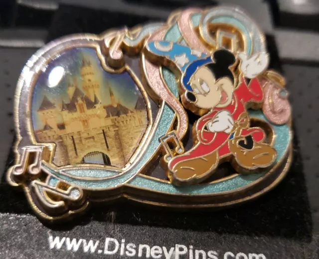Disney Pin 00099 Mickey Sorcerer apprentice Fantasia Sleeping Beauty Castle