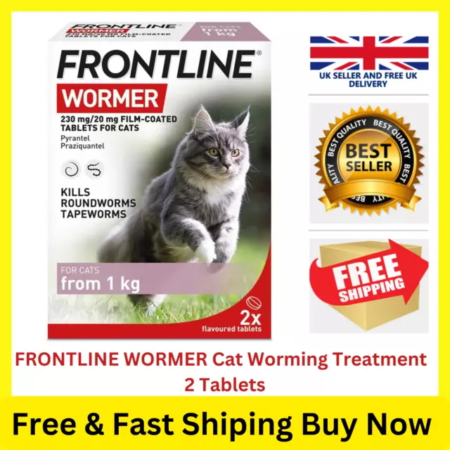 FRONTLINE WORMER - Cat Worming Treatment - 2 Tablets *