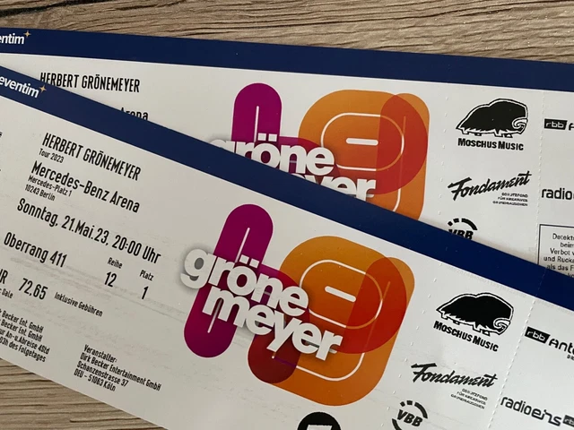 2 x Tickets Herbert Grönemeyer Berlin 21.05.2023 Mercedes-Benz Arena