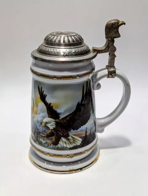 Vintage America The Beautiful Tankard Collectable Longton Crown H3399 7"