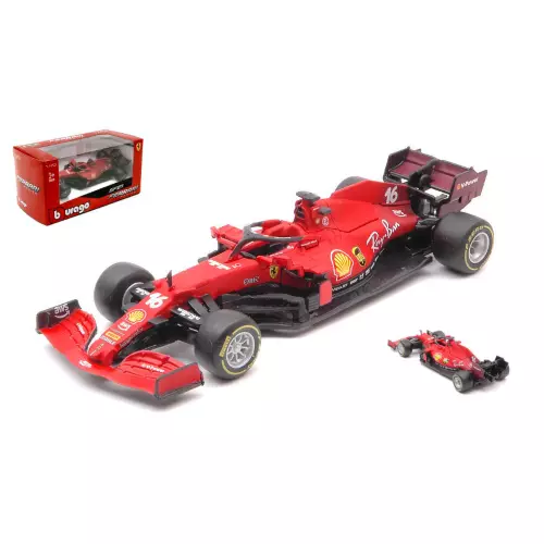 FERRARI F1 SF21 N.16 2021 CHARLES LECLERC 1:43 Burago Formula 1 Die Cast