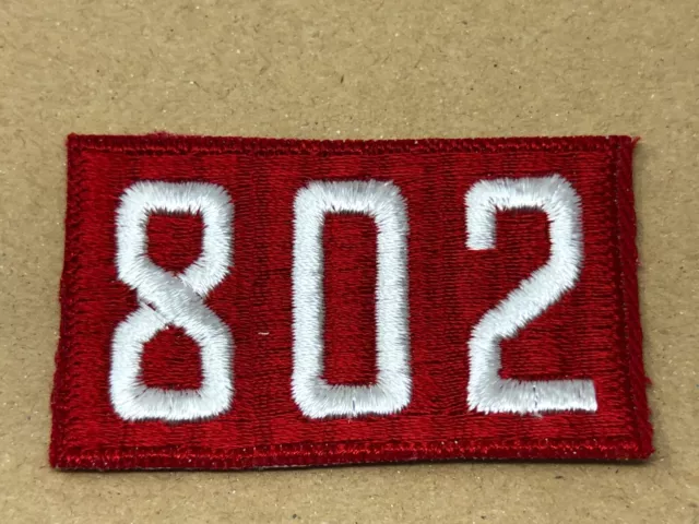 1960s BSA Boy Scout of America Red White Troop Number Patch #802