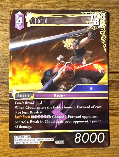 Final Fantasy TCG Opus 22 Hidden Hope - Cloud 22-120H *NON-FOIL* Hero FF7 FFVII