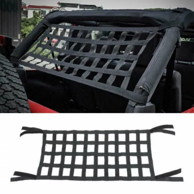 Für Jeep Wrangler YJ TJ JK JL Mesh Cargo Net Auto Dachnetz Hängematte# DE