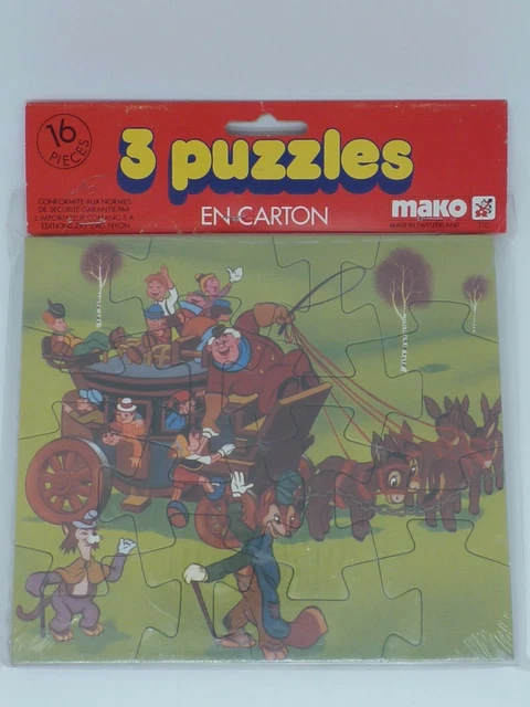 Boite avec 3 puzzles en bois - Années 1900/1920 - Collection