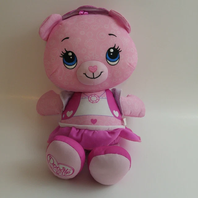Fisher-Price Pink Doodle Bear Plush Animal Toy 2010 No writing 14"