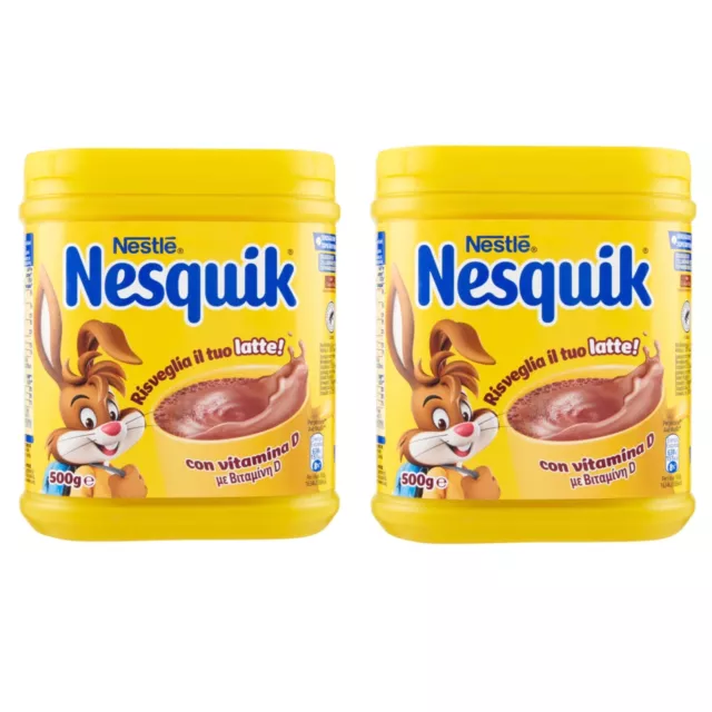 NESTLE NESQUIK CLASSICO CACAO SOLUBILE LATTE COLAZIONE 2 BARATTOLI da 500g