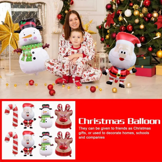 Christmas Balloon Aluminum Foil Santa Claus Snowman Xmas Decor UK 2023 Z9I6