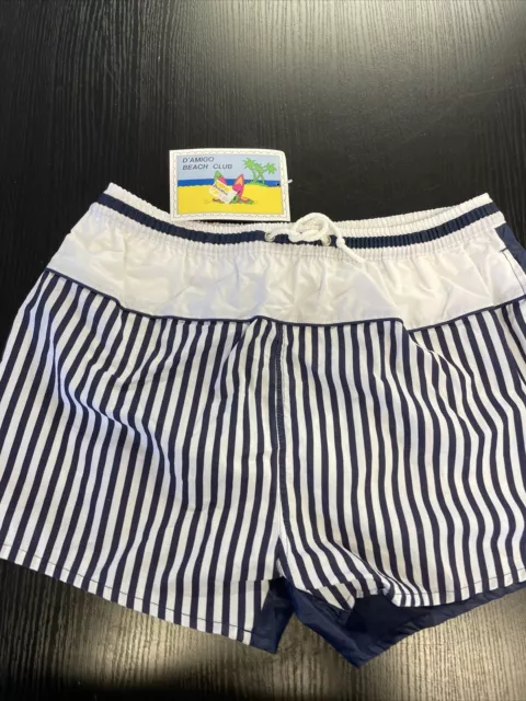Vintage 1980’s Poly Cotton Damigo Swimming Shorts size 38” XL Gay interest (J)