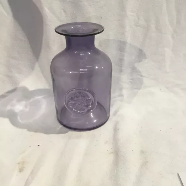 Dartington Glass Crystal Anemone Small Purple Daisy Vase